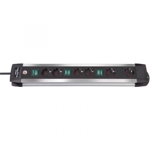 Brennenstuhl Base de Tomas Multiplas Premium-alu-line Technics com 2 e 3 Interruptores Número de Tomas 8