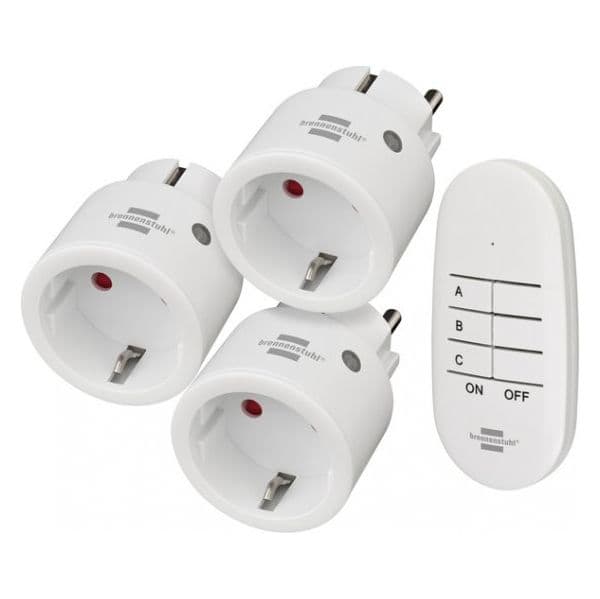 Brennenstuhl Tomada Comfort-Line Controlo Remoto Mini 3+1 2300W Branco