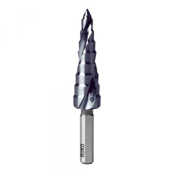 Ruko Broca 9p 5-12 Mm Stepped Drill Bit Prateado