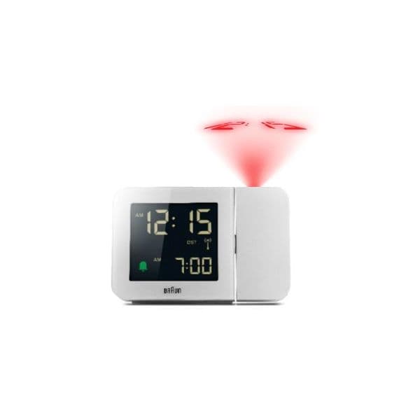 Braun Despertador Digital BC 015 W-DCF Projeção Rádio Branco