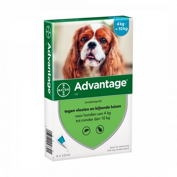 Bayer Advantage 100 Cão 4-10Kg 4 Pipetas
