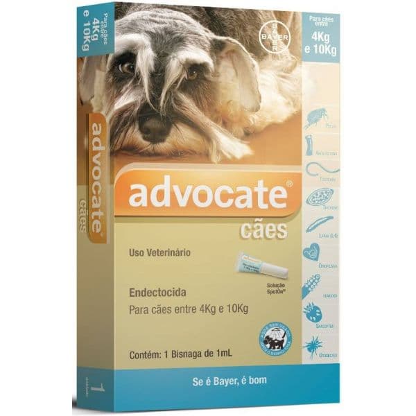 Bayer Advocate Cão 100 4-10kg 3 Pipetas