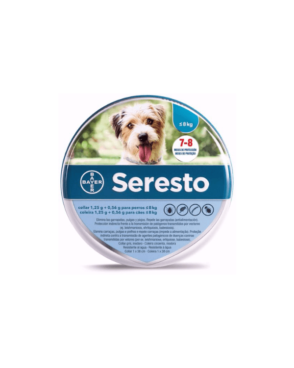 Seresto Cão Coleira Antiparasitária até 8Kg 38cm