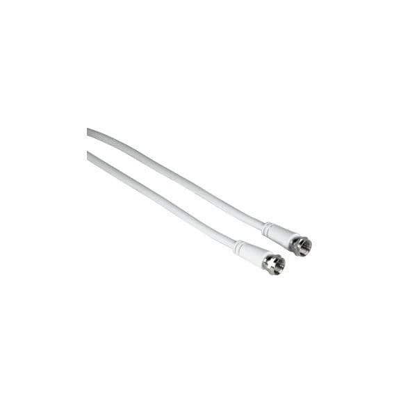 Hama 00011898 Cabo Coaxial F/M Níquel 3m Branco