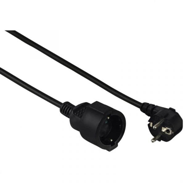 Hama Cable de Alimentación Alargador Schuko 2m Negro - 401399