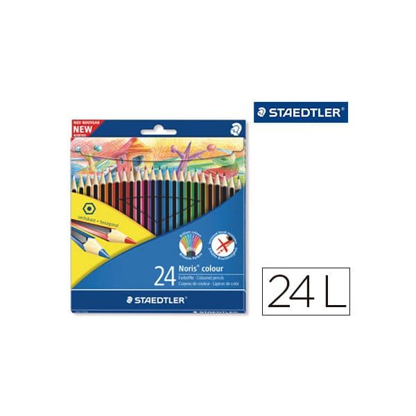 Staedtler Lápis de Cor Hexagonais Noris Colour 24 un.