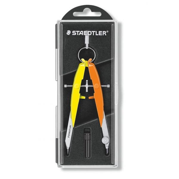 Staedtler Compasso Metálico de Precisão Compassos Mars 556 Laranja e Amarelo Néon