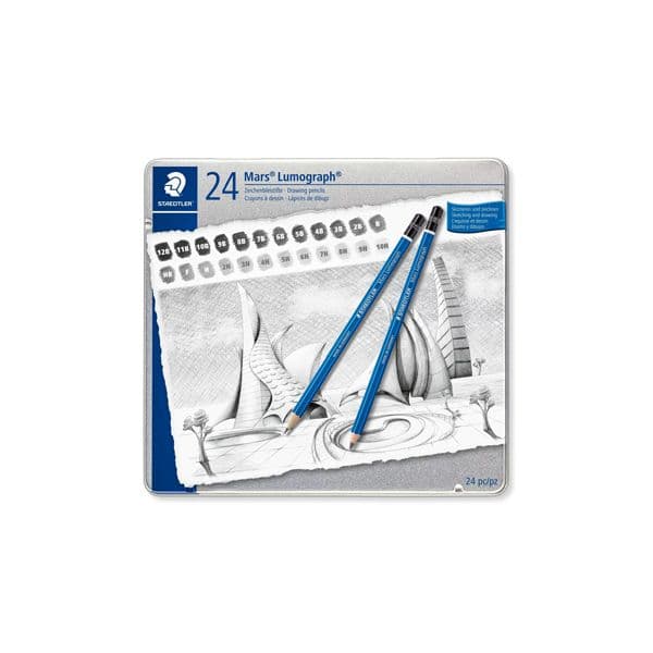 Staedtler Lápis Grafite Mars Lumograph 100 G24 24 Unidades