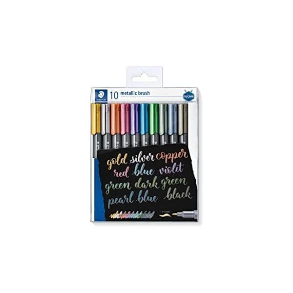 Staedtler Marcadores Staedtler Metalicos Brush Pen 10 Un.