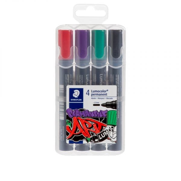 Staedtler Marcadores Permanentes 4 Cores 2MM
