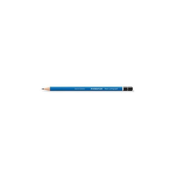 Staedtler Lápis de Grafite Mars Lumograph, Minas B, Corpo Hexagonal Azul