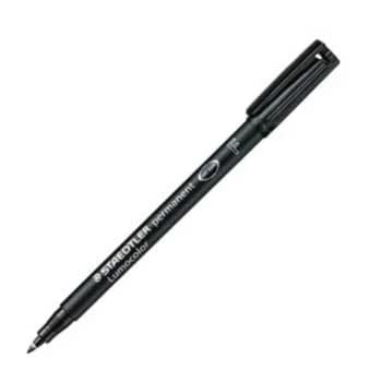 Marcador Permanente Fino Preto 0,6mm Lumocolor 318F x 10un