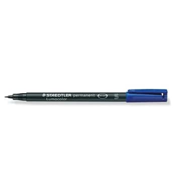 Marcador Permanente Fino Azul 0,4mm Lumocolor 313-3 x 10un