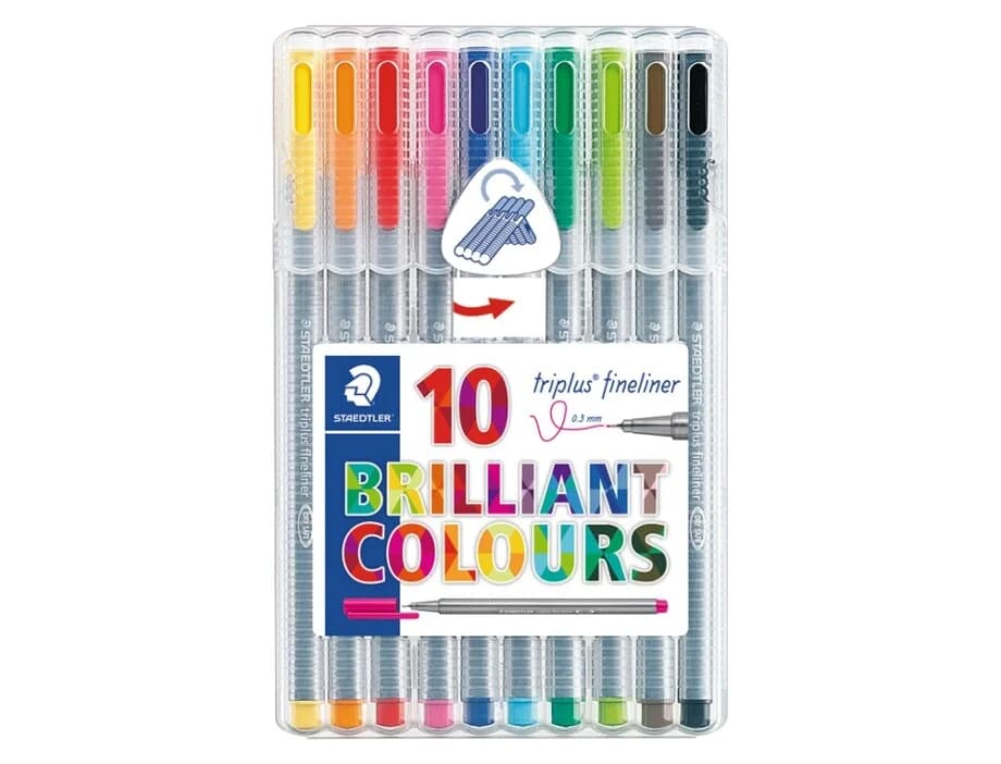 Staedtler Estojo 10 Marcadores Triplus Fineliner - 334 SB10