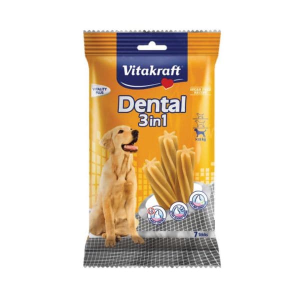 Vitakraft Snack Dental Sticks 3in1 Dog Médios "180 G"