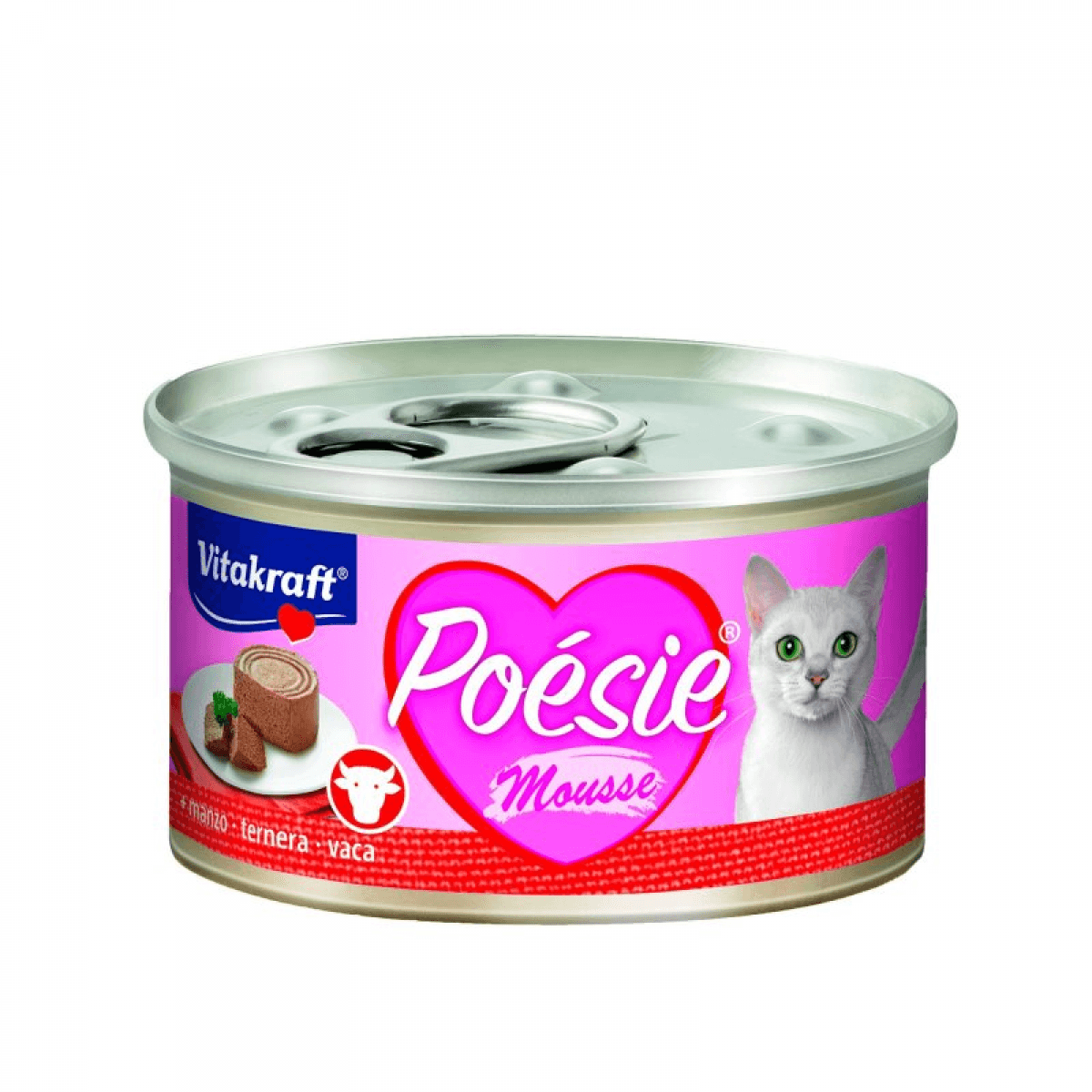 Ração Húmida Vitakraft Poésie Mousse Beef Wet Cat 85g