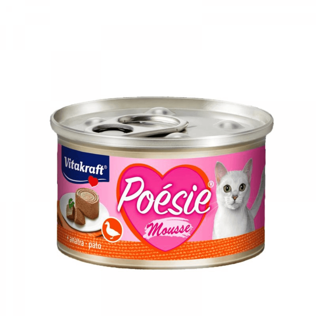Ração Húmida Vitakraft Poésie Mousse Duck Wet Cat 85g