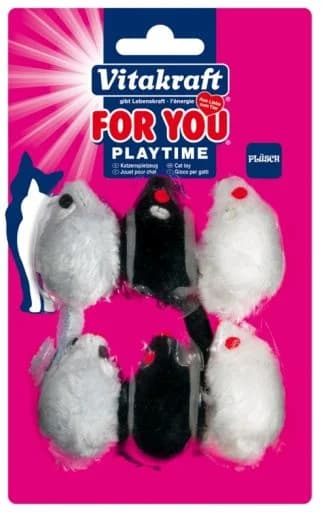 Vitakraft Ratinhos de Peluche para Gatos 5 cm 6 Unidades