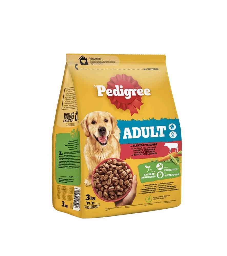 Pedigree Adulto Vaca e Vegetais Ração para Cão