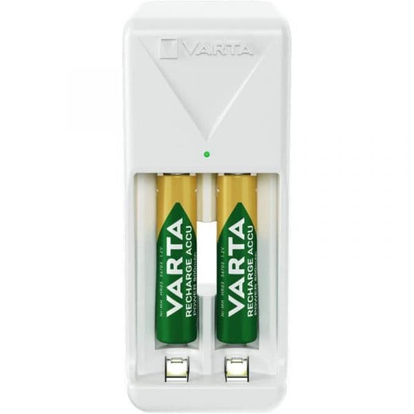 Minicarregador Varta para 2 baterias recarregáveis AAA 800 mAh