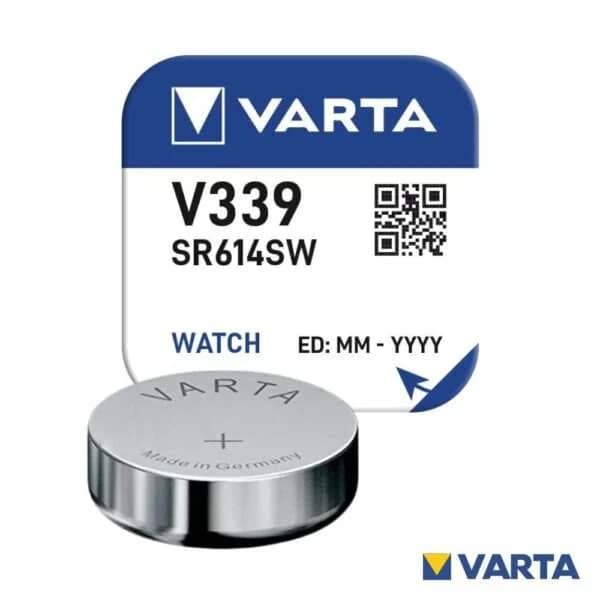 Pilha ?xido Prata Bot?o V339/SR614SW 1.55V VARTA