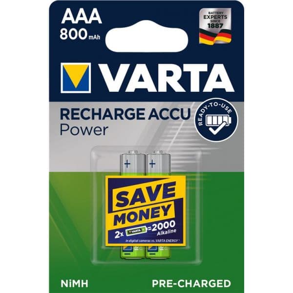 Varta Pilha Recarregável AAA Ready2Use NiMH 800 mAH 2 Un.