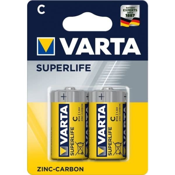 VARTA Blister 2 Pilhas C / R14 1,5V SUPERLIFE (2014) - R14P