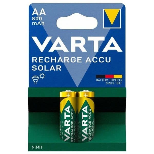 Pilha Recarregável 1x2 Varta Solar AA NiMH 800 mAh Mignon - 56736101402