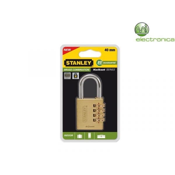 Stanley Cadeado Maciço De Combinação 4 Dígitos 40mm - S742-053