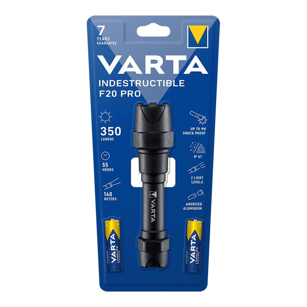 Varta Lanterna Indestructible F20 Pro 6 Watt LED Aluminium 350 Lumen - 18711 101 421
