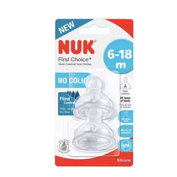 Nuk First Choice+ Tetina Silicone 6-18 meses 2 Unidades