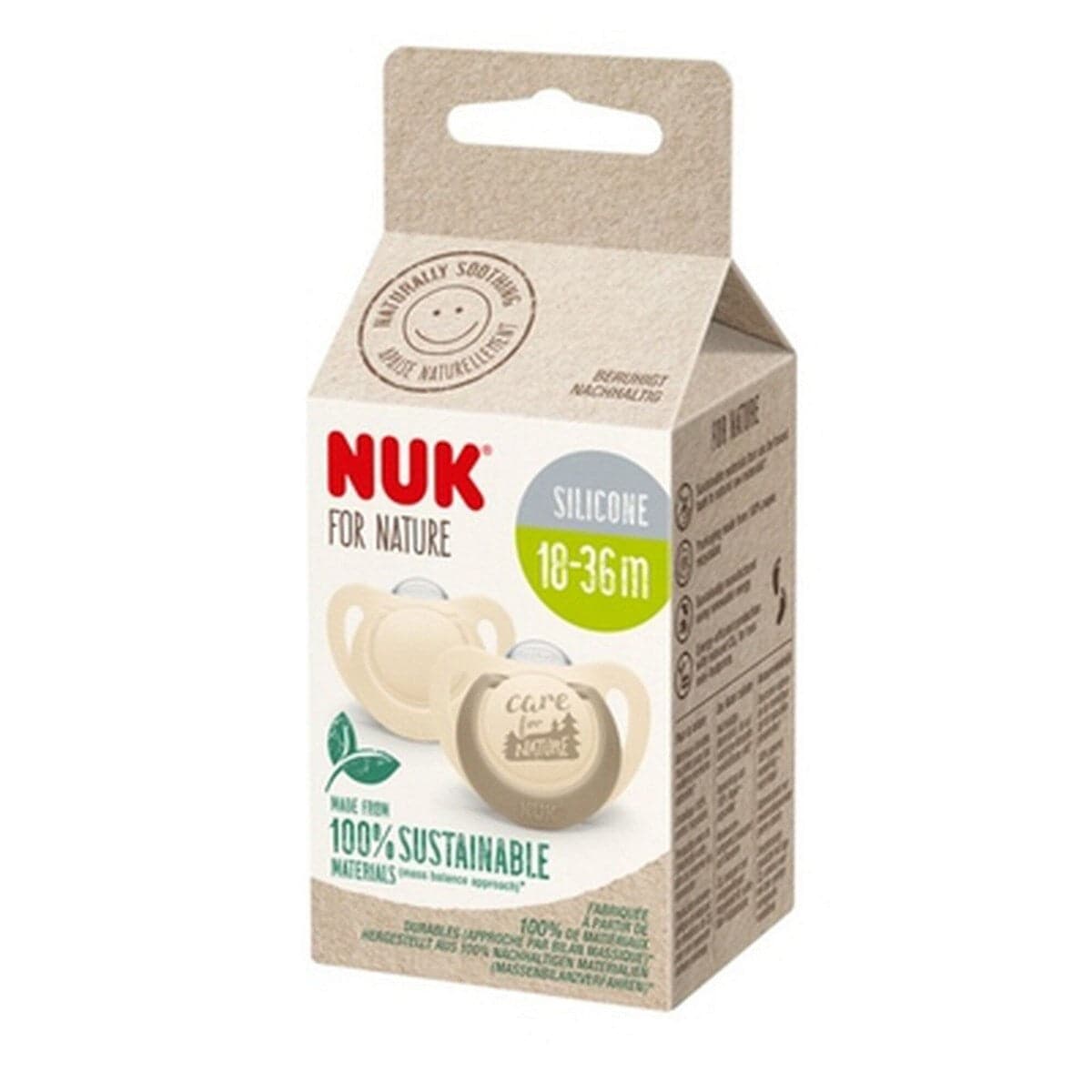 Nuk for nature 2 Chupeta de Látex 18-36M Verde
