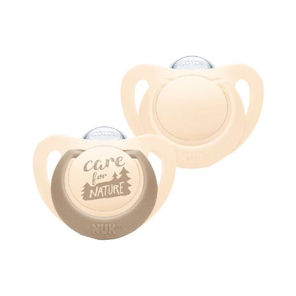 Nuk For Nature Chupetas Silicone Creme 0-6m 2 Unidades