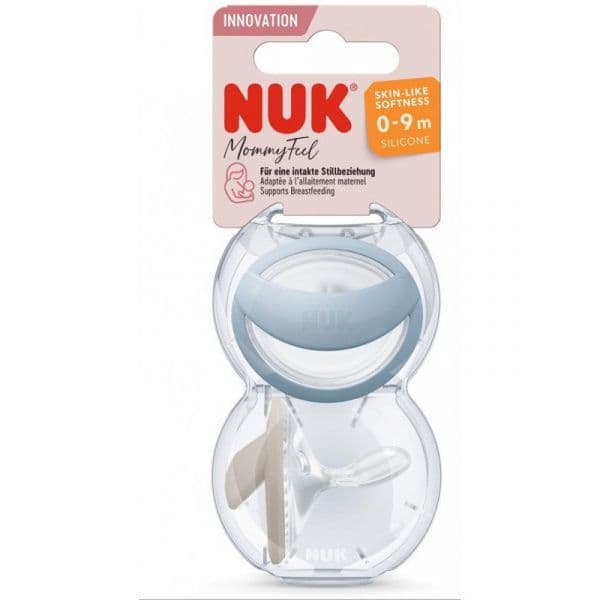 Nuk Chupeta Silicone Mommy Feel Azul 0-9m 2 Unidades