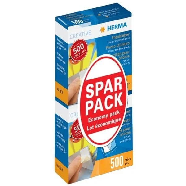 Herma Autocolantes para Fotos Duplo Pack 2x500 un. 1075