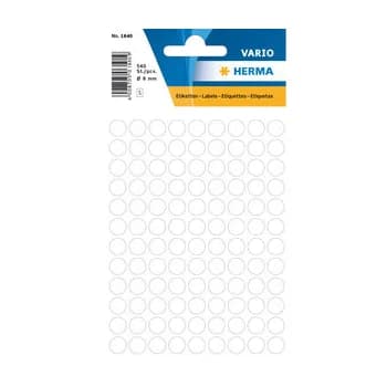 Herma Pack 540 Etiquetas Redondas 1840 8mm Branco - 1991840