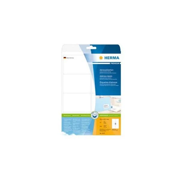 Herma Etiquetas de Endereço Adesivas Permanentes Premium 99,1x38,1mm 25Fls Branco - 5076