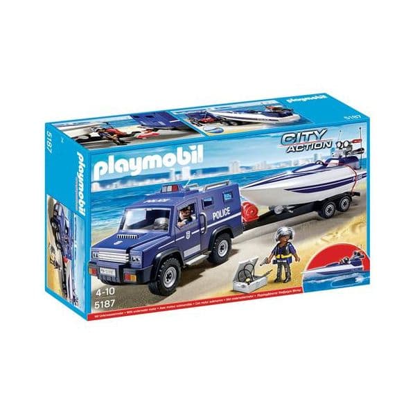 Playmobil City Action - Carro e Lancha de Polícia - 5187