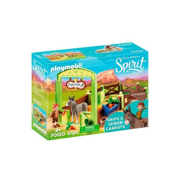 Playmobil Spirit Riding Free Estábulo Tosquiado e Sr. Cenoura - 70120