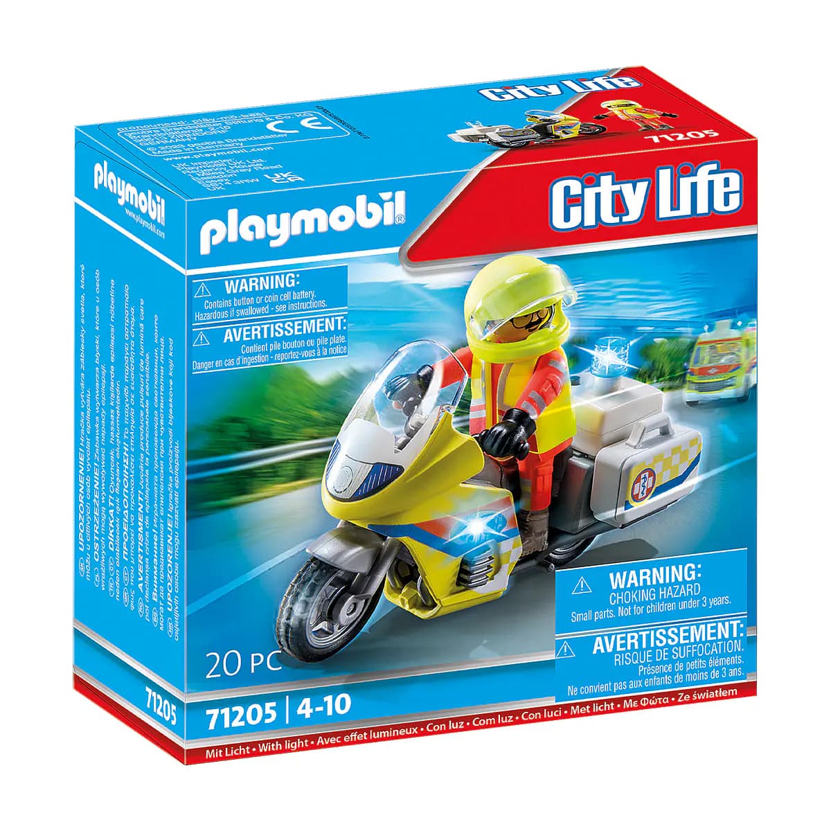 Playmobil: Mota de Emergências com Luz Intermitente - 71205