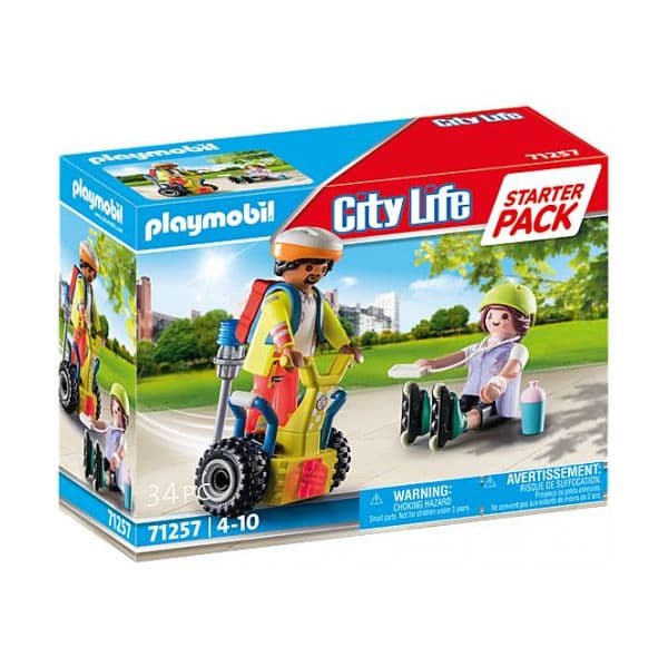 Playmobil City Life Starter Pack Resgate Com Balance Racer - 71257