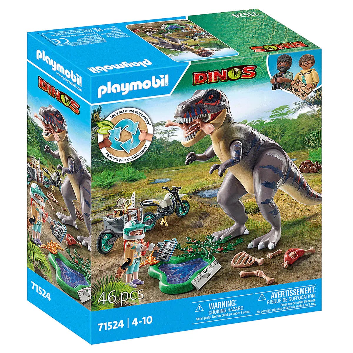 Playmobil Dinos T-Rex e Explorador - 71524