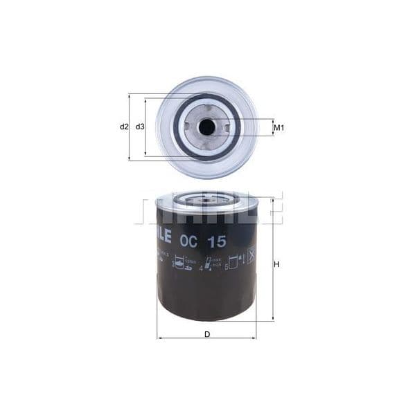 Mahle Filters Filtro de Óleo - OC15