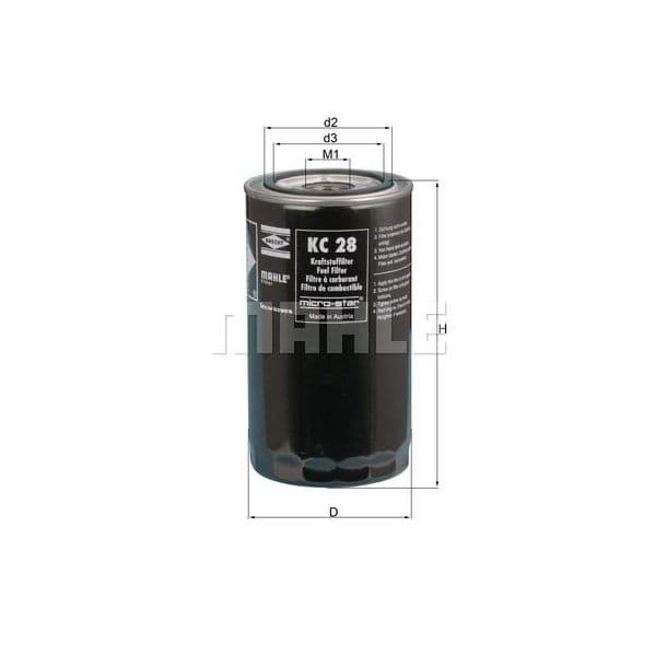 Mahle Filters Filtro de Combustível - KC28