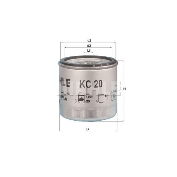Mahle Filters Filtro de Combustível - KC20