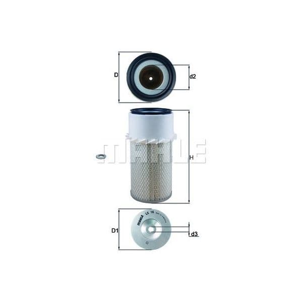Mahle Filters Filtro de Ar - LX16