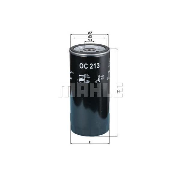 Mahle Filters Filtro de Óleo - OC213