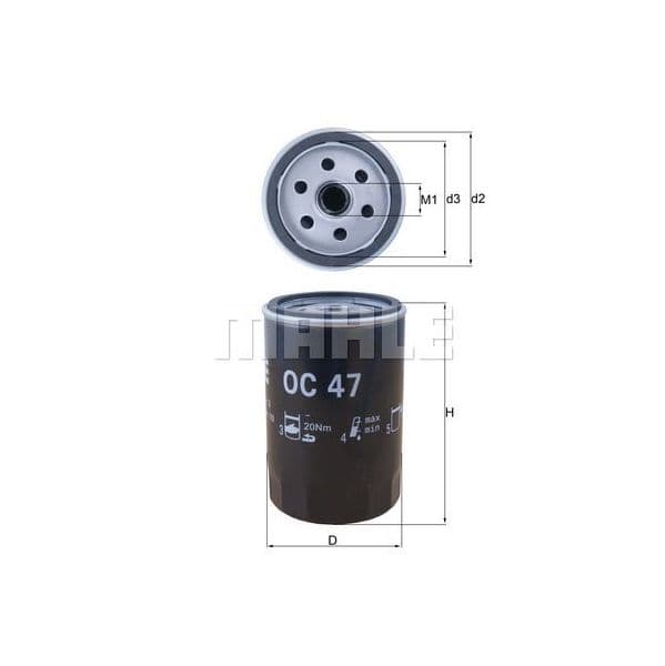 Mahle Filters Filtro de Óleo - OC47