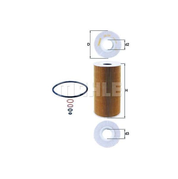 MAHLE FILTERS Filtro de Óleo - OX126D