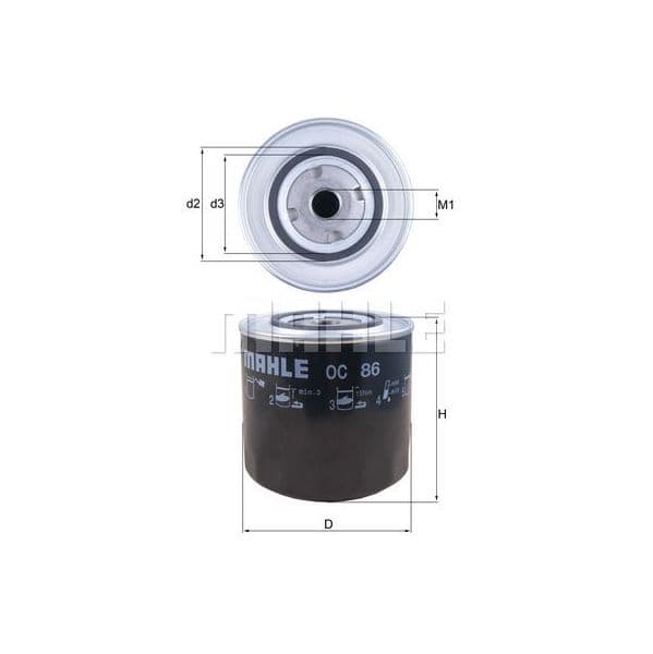 Mahle Filters Filtro de Óleo - OC86